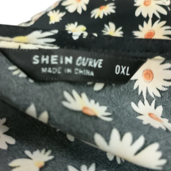 SHEIN Black and White Floral Mini Dress - Picture 4 of 4